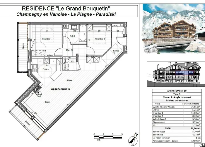 Le Grand Bouquetin - 3 Pieces Pour 6 Personnes Mae-9984 * La Plagne